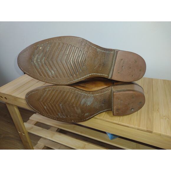 Durango West 10.5B Cowboy Boots  Vintage Leather Western Tall Rodeo Rustic - Picture 8 of 10